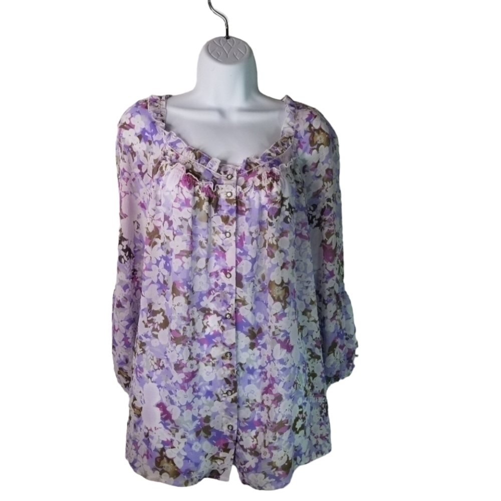 Secret Garden by Avenue floral blouse